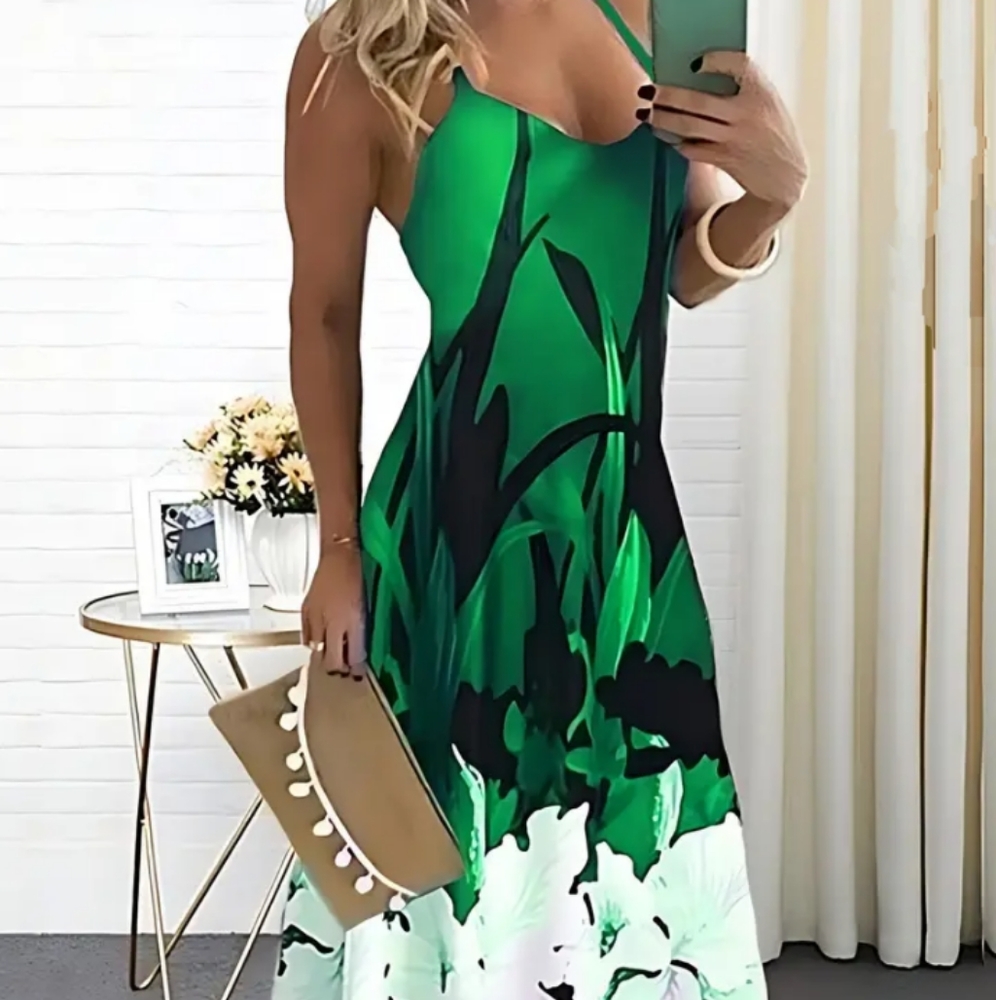 Brand New Beautiful Floral Print Cami Maxi Dress